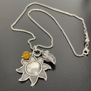 James Avery Sterling Silver Sun Seashell Necklace